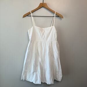 Her Entire Name Says Grace Women's Sleeveless Bubble Dress White Size Medium